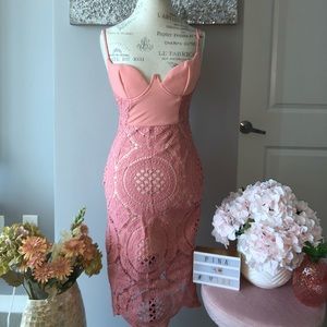 Pink lace day dress